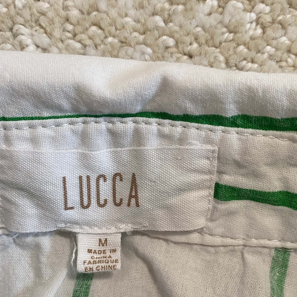 Elegant Green and White Striped Mini Dress - Picture 9 of 14